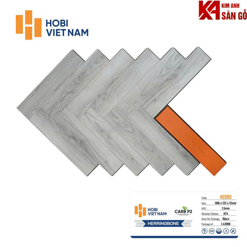 Sàn Gỗ Xương Cá Hobi 12mm+1,5 IXPE HC993